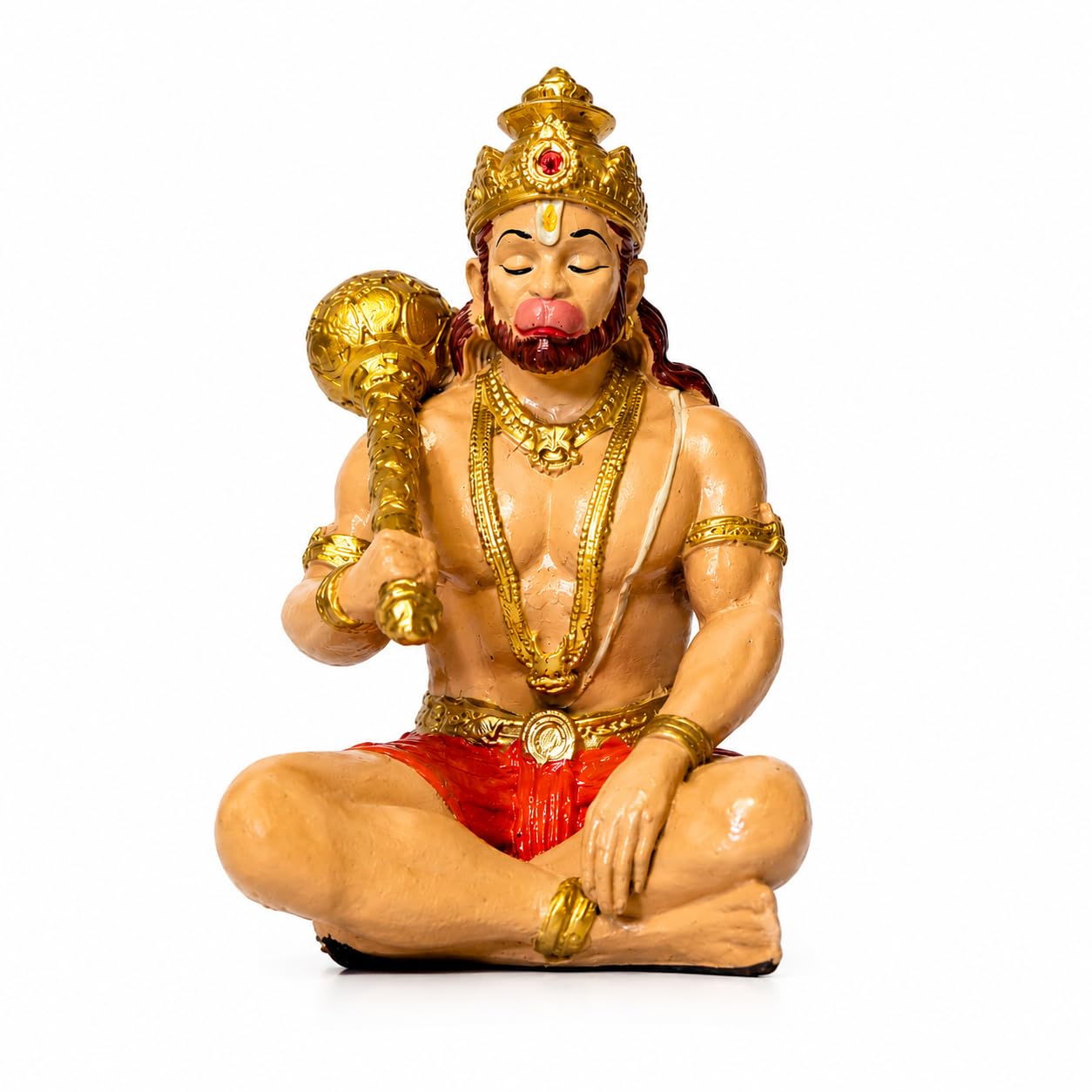 Hanuman Murti Idol for Car Dashboard, Home & Office Desk | Resin Bajrangbali Statue for Pooja Room, Temple Decoration, Festival Gifting & Spiritual Showpiece