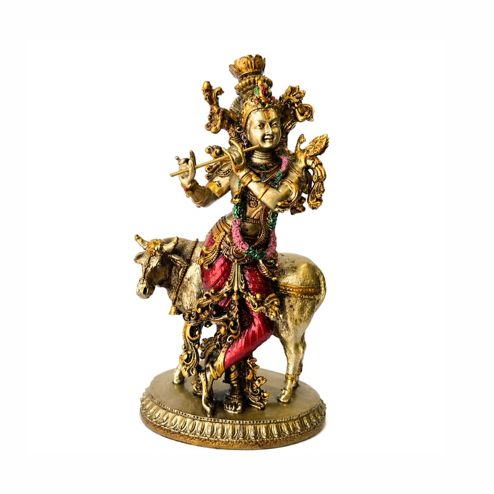 Resin Radha Krishna Statue | Size:10 Inches (Krishna-1)