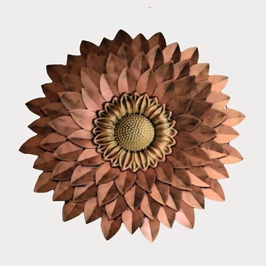 Flower handmade Wall art Decor - Stylish Daisy Decorative Wall Decor for diwali decoration, Size 54X54 CM (Metallic Hues)
