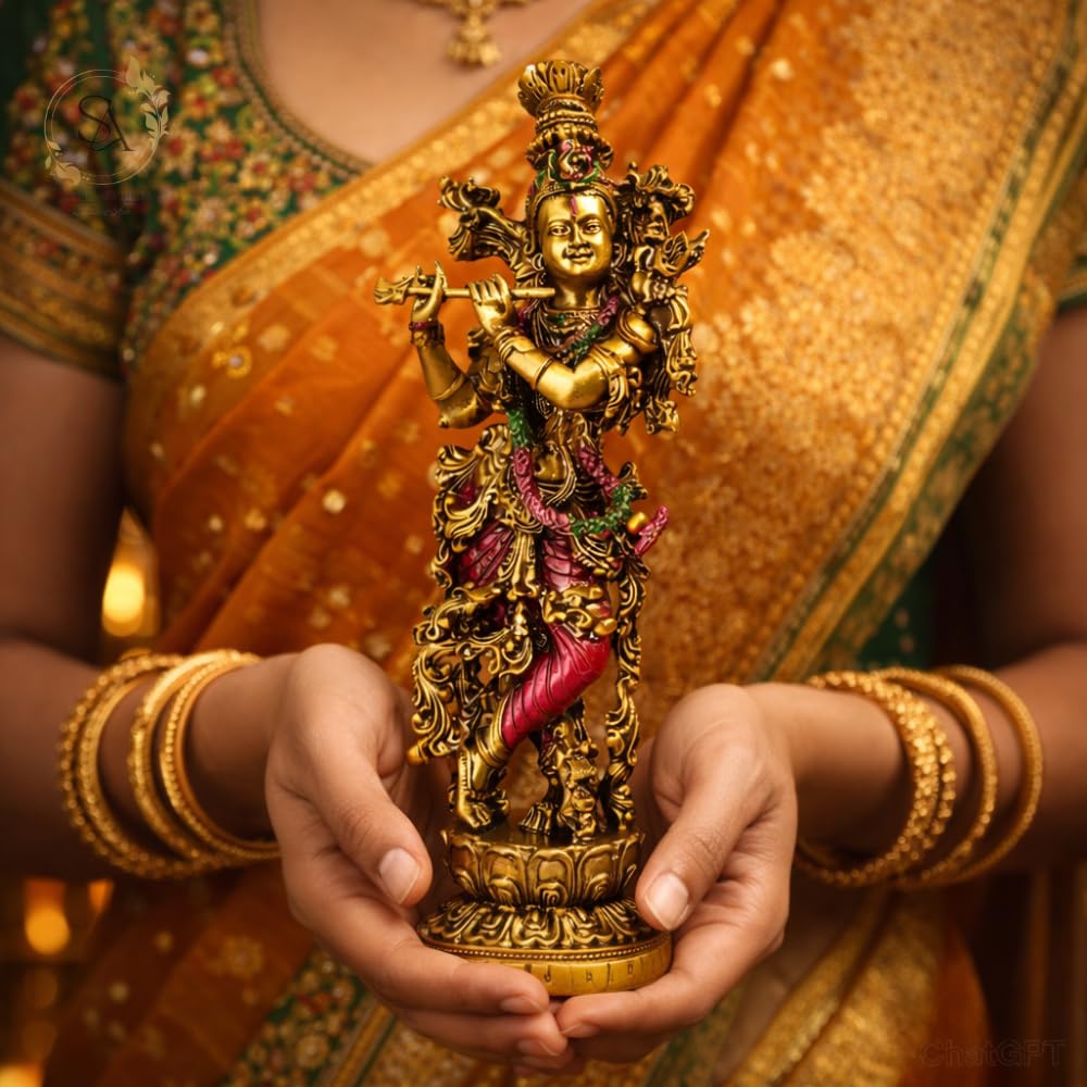 Resin Krishna Statue | Size:14 Inches (Krishna)