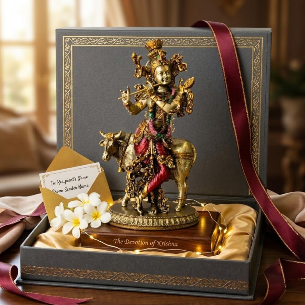 Resin Radha Krishna Statue | Size:10 Inches (Krishna-1)