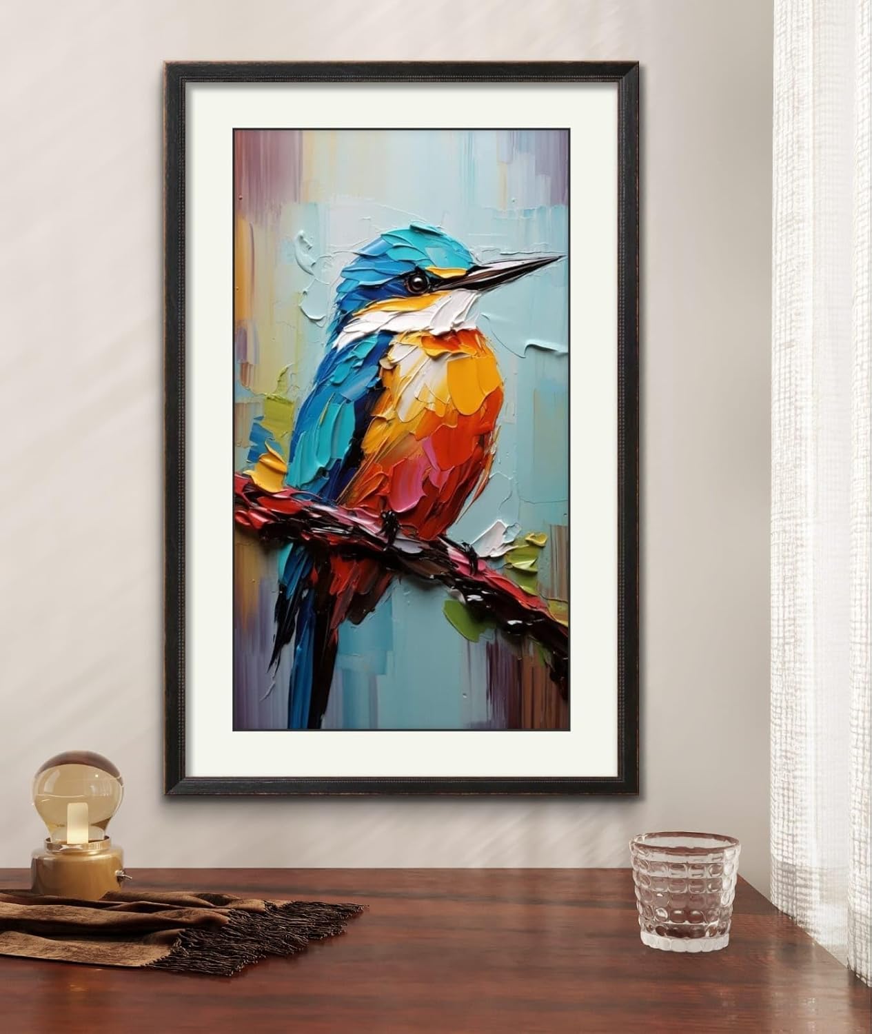 Digital Wall Painting For Home/Wall Decoration -(Kingfisher Bird)