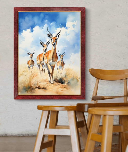 Elegant wildlife animal illustration Frame,Wall Art Painting for Living Room