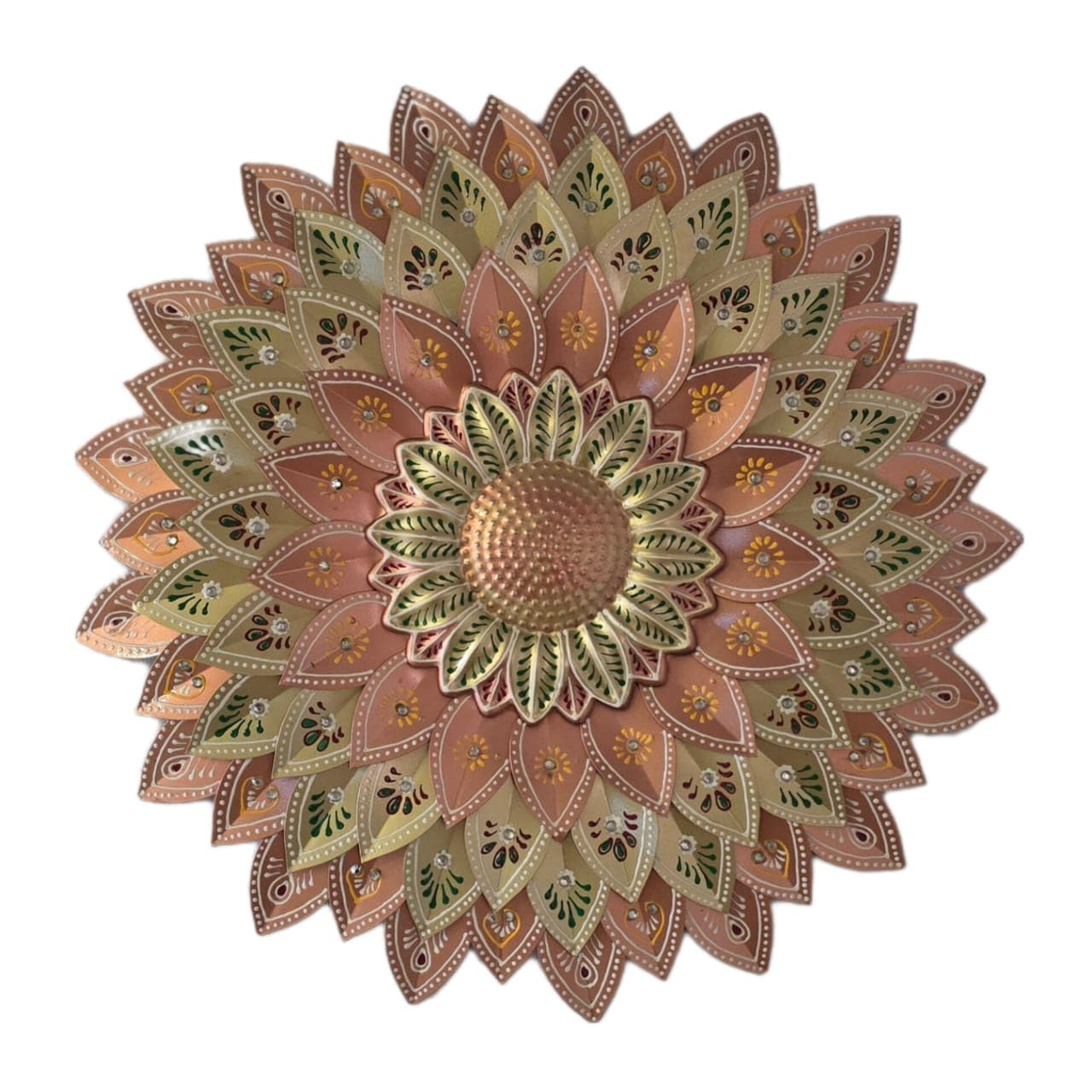Meta Flower Wall Art, Decor item (Metallic Designer Brown)