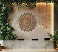 Meta Flower Wall Art, Decor item (Metallic Designer Brown)