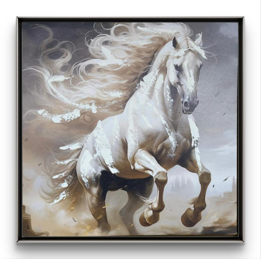 Abstract Modern White Horse Art Canvas Home Decor Wall Painting