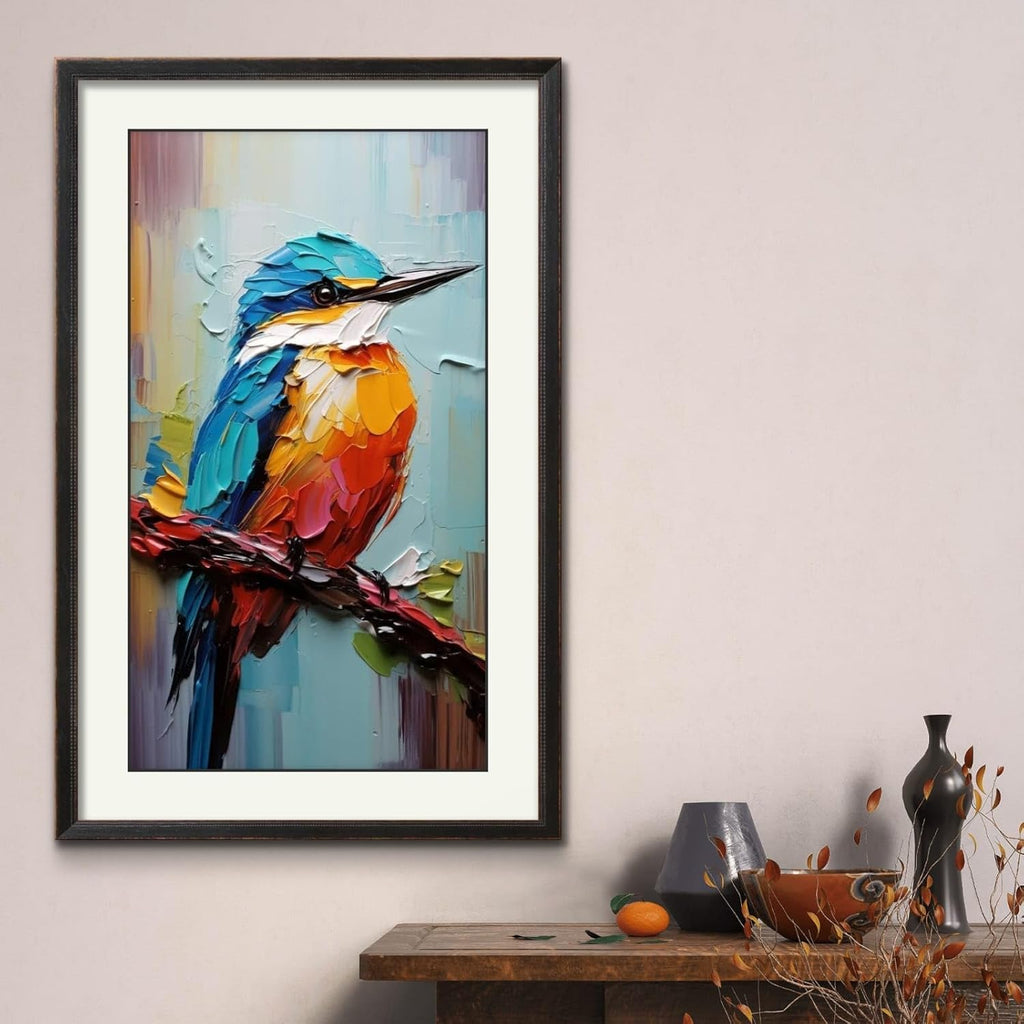Digital Wall Painting For Home/Wall Decoration -(Kingfisher Bird)