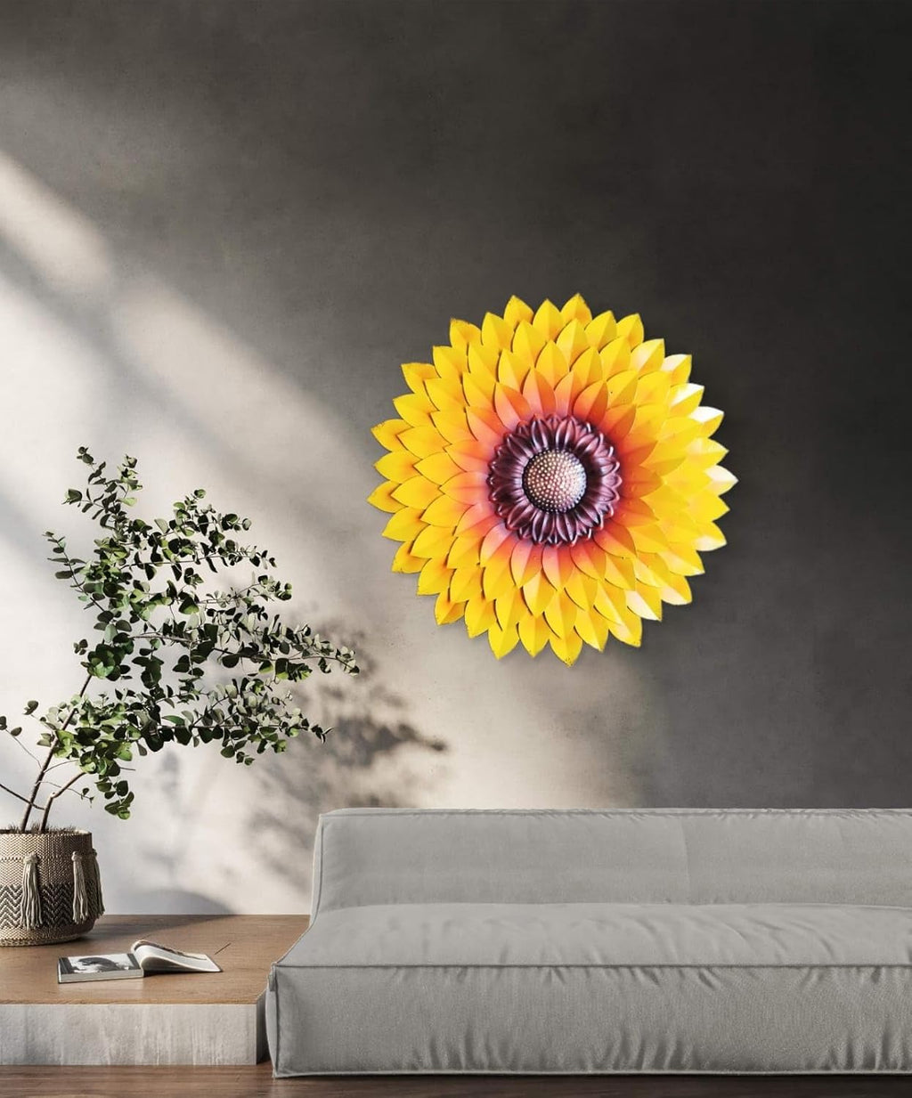 Metal Designer Flower Wall Decor, Flower Wall Art, Size 21 X 21 inch