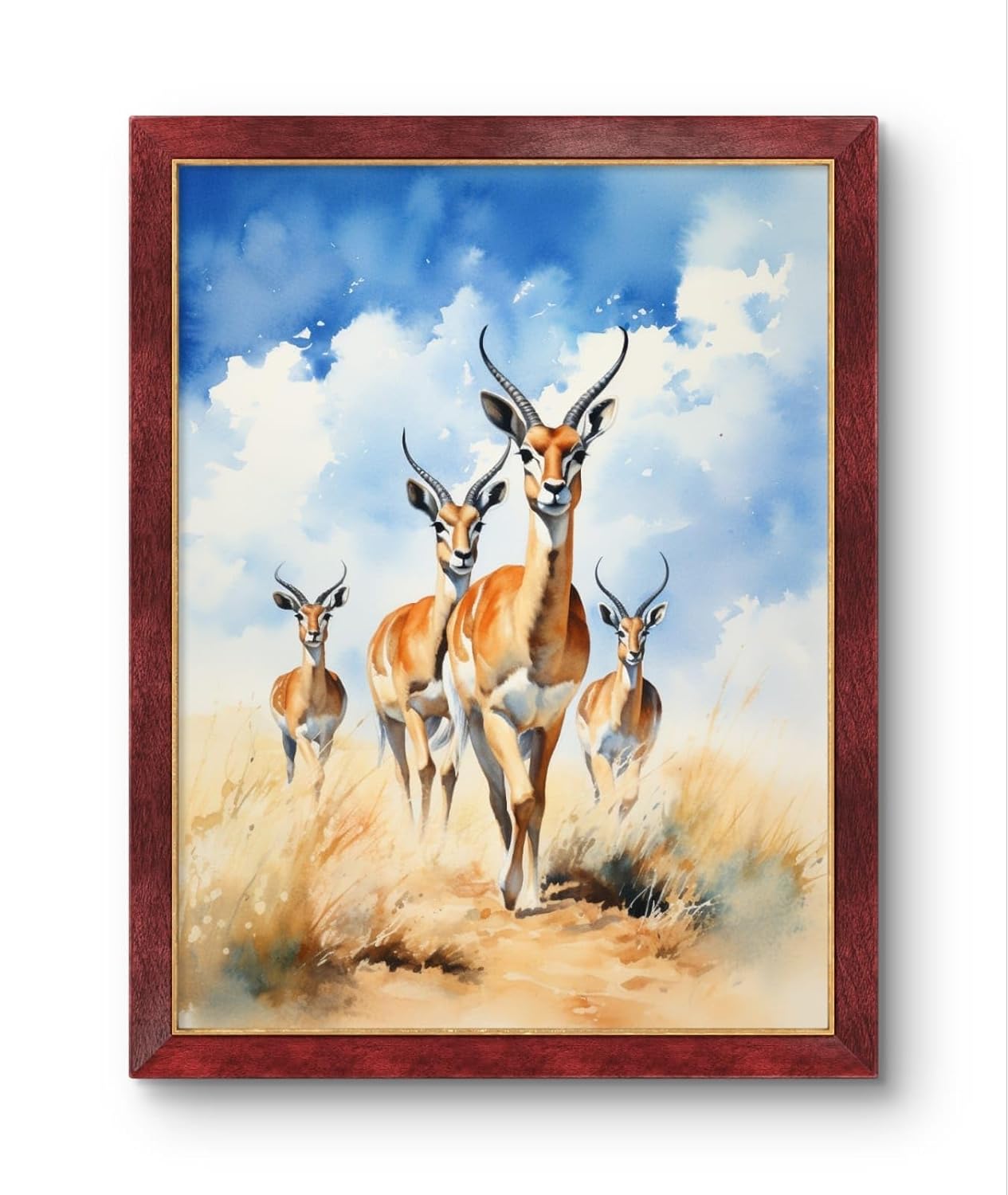 Elegant wildlife animal illustration Frame,Wall Art Painting for Living Room