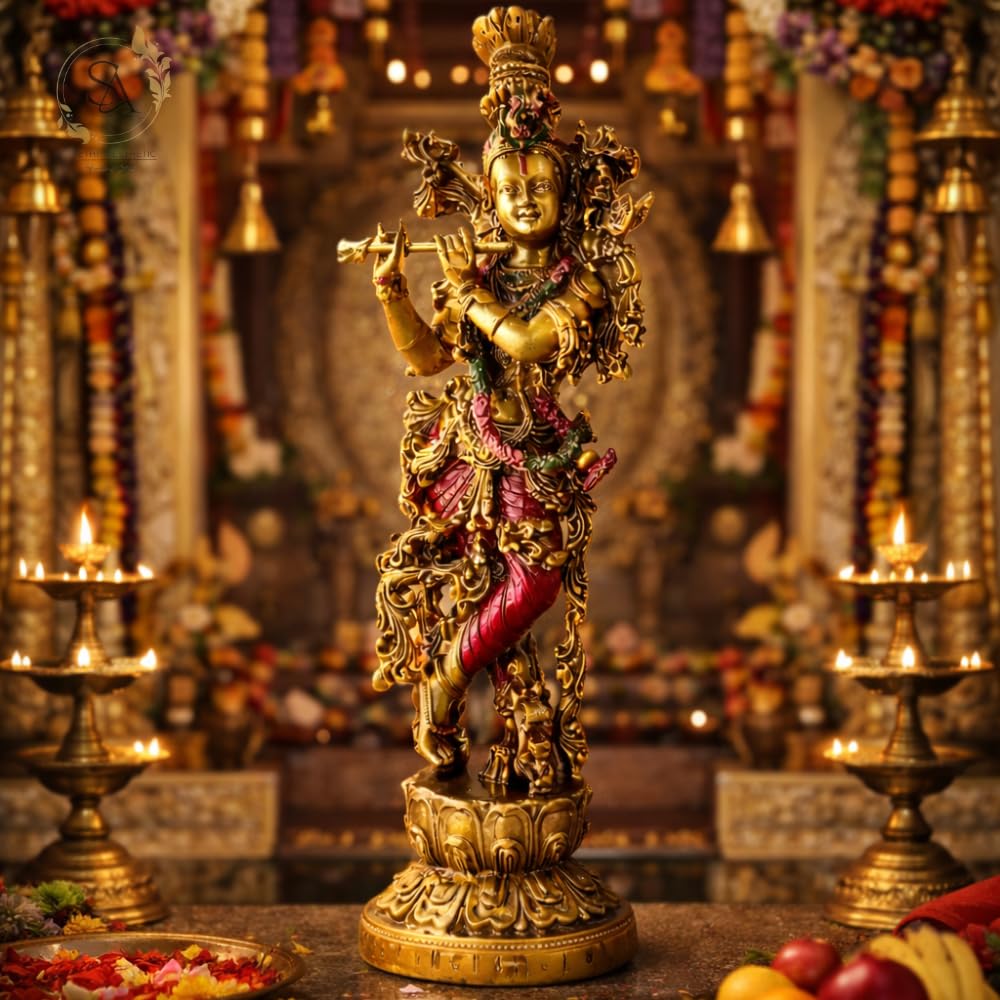 Resin Krishna Statue | Size:14 Inches (Krishna)