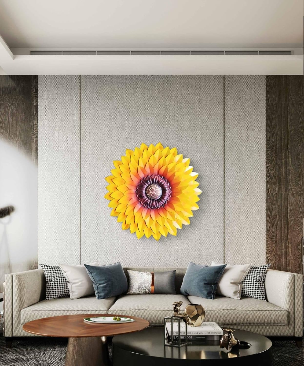 Metal Designer Flower Wall Decor, Flower Wall Art, Size 21 X 21 inch